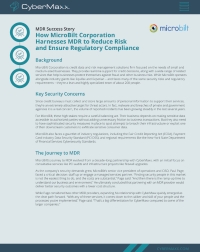 How MicroBilt Corporation Harnesses MDR to Reduce Risk and Ensure Regulatory Compliance: MDR Success Story
