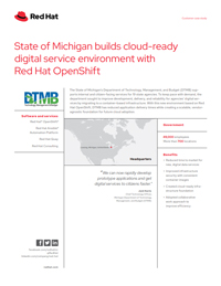 State of Michigan Builds Cloud-Ready Digital Service Environment with Red Hat OpenShift