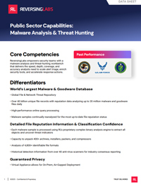Public Sector Capabilities: Malware Analysis & Threat Hunting