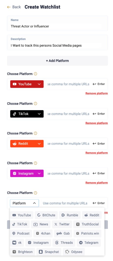 create watchlist