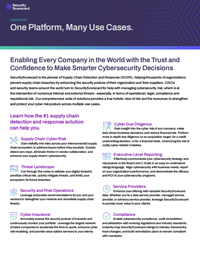 SecurityScorecard Use Cases and Product Suite