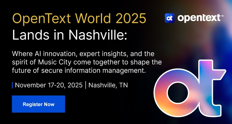 OpenText World 2025 Lands in Nashville Event Banner