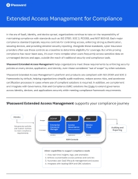 Extended Access Management for Compliance