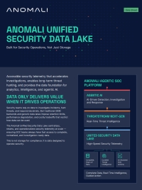 Anomali Unified Security Data Lake