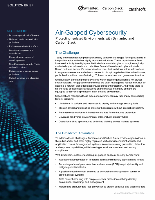 Air-Gapped Cybersecurity