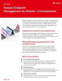 Tanium Endpoint Management for Mobile – Chromebooks