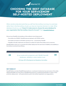 Choosing the Best Database for Your ServiceNow Self-Hosted Deployment