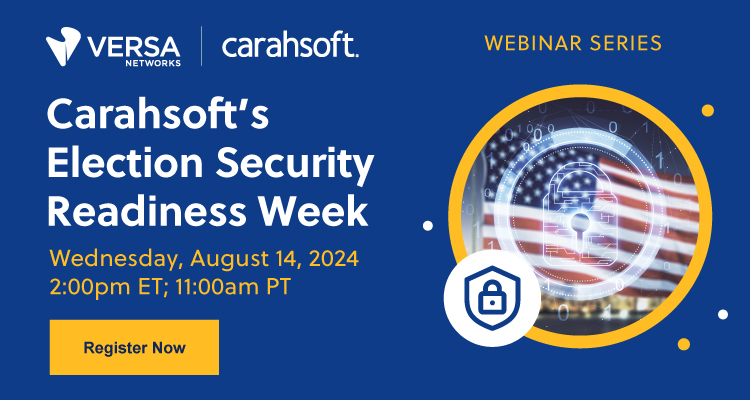 Carahsoft's Election Security Readiness Week Event Banner