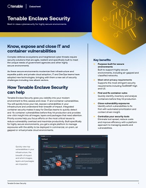 Tenable Enclave Security Datasheet