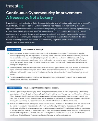 Continuous Cybersecurity Improvement