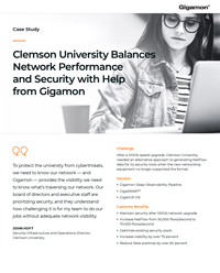 Clemson University Balances Network Performance and Security with Help from Gigamon