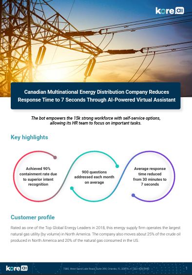 Canadian Multinational Energy Distribution Company Reduces Response Time to 7 Seconds Through AI-Powered Virtual Assistant