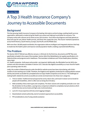 A Top 3 Health Insurance Company's Journey to Accessible Documents