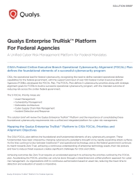 Qualys Enterprise TruRisk™ Platform for Federal Agencies