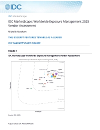 IDC MarketScape Worldwide Exposure Management 2025 Vendor Assessment