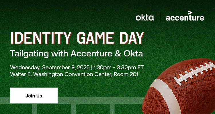 Identity Game Day: Tailgating with Accenture & Okta Event Banner