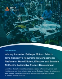 Bollinger Motors Selects Jama Connect® for All-electric Automotive Product Development