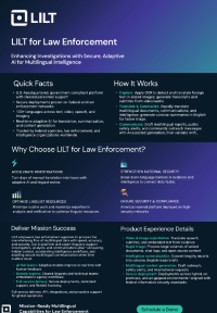 LILT for Law Enforcement: Enhancing Investigations with Secure, Adaptive AI for Multilingual Intelligence