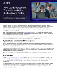 How Law Enforcement Transcription Helps Justice Move Faster