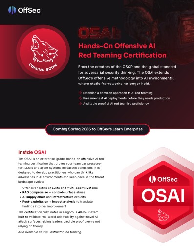 OSAI: Hands-On Offensive AI Red Teaming Certification