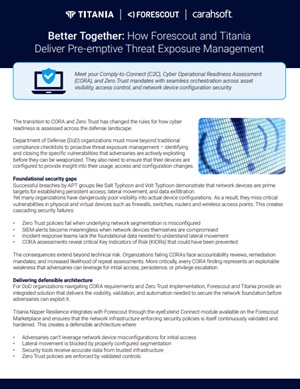 Better Together: How Forescout and Titania Deliver Pre-emptive Threat Exposure Management