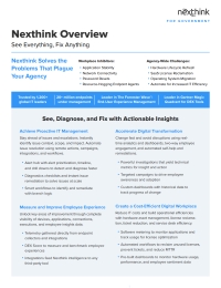 Nexthink for Federal Agencies
