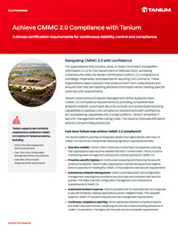 Achieve CMMC 2.0 Compliance with Tanium