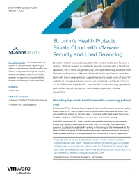St. John’s Health Protects Private Cloud with VMware Security and Load Balancing