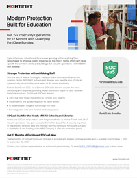 Modern Protection Built For Education: Fortinet SOCaaS Promotion