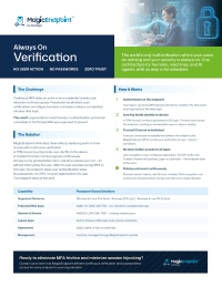 MagicEndpoint Always On Verification One-Pager