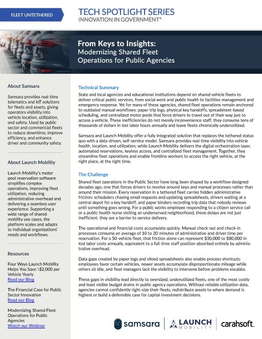 Tech Spotlight Samsara & Launch Mobility Fleet Graphic