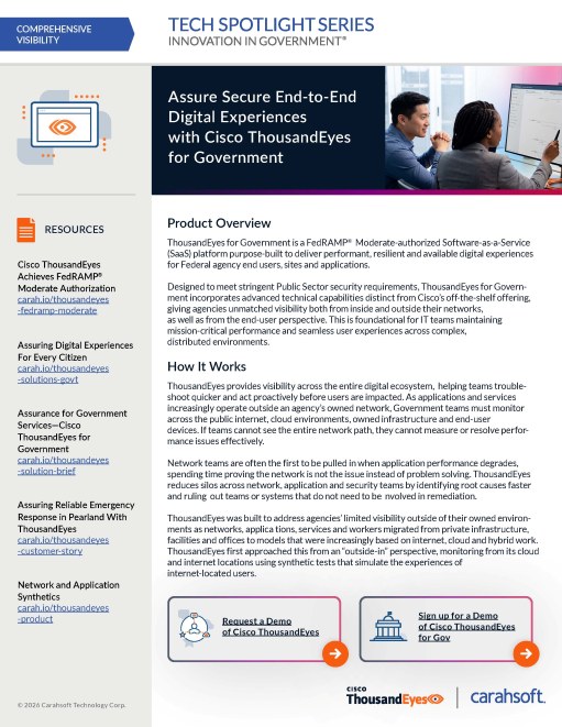 Tech Spotlight ThousandEyes for Government 2026