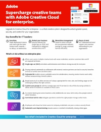 Supercharge Creative Teams with Adobe Creative Cloud for Enterprise