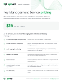 Qanapi Key Management Service Pricing