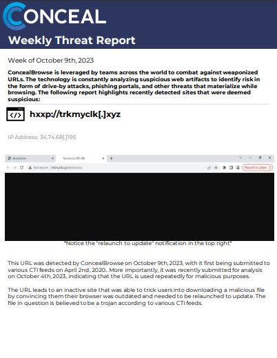 Conceal Threat Report 10-9-23