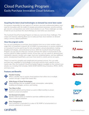 Carahsoft Cloud Purchasing Program