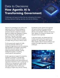Data to Decisions: How Agentic AI Is Transforming Government