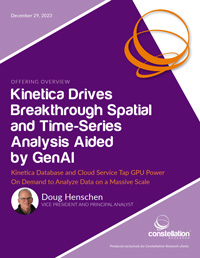 Kinetica Drives Breakthrough Spatial and Time-Series Analysis Aided by GenAI