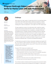 Progress MarkLogic Makes Logistics Less of a Battle for Marine Corps with Data Modernization