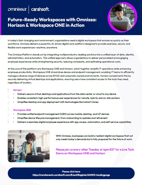Future-Ready Workspaces with Omnissa: Horizon & Workspace ONE in Action