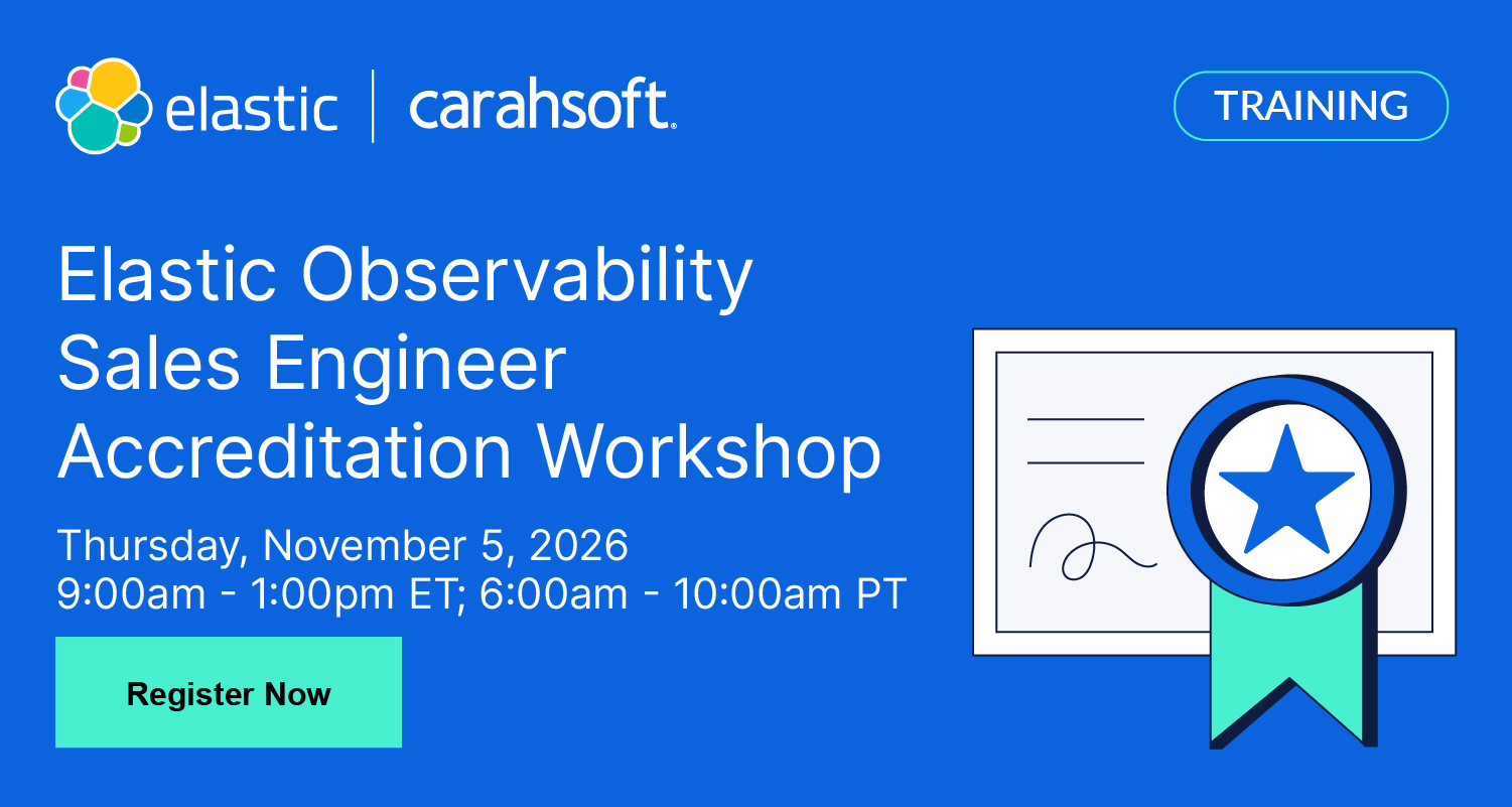 Elastic Observability Sales Engineer Accreditation 