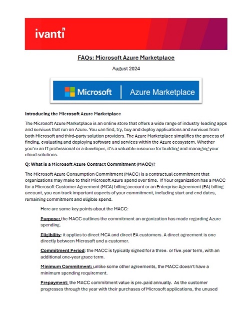 FAQs: Microsoft Azure Marketplace