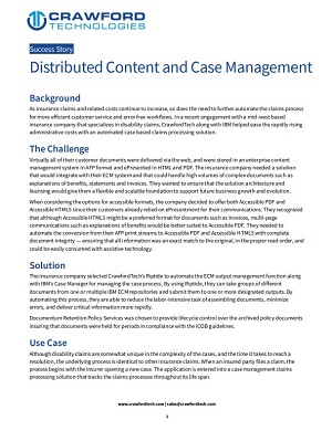 Distributed Content and Case Management