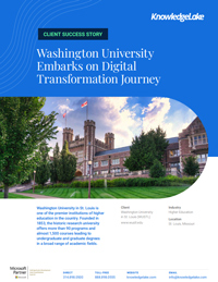 Washington University Embarks on Digital Transformation Journey