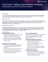 Commvault + NetApp Cyber Resiliency Solutions