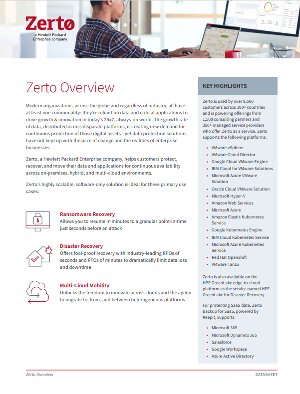 Zerto Overview