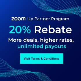 Zoom Up Partner Program 20% Rebate: More deals, higher rates, unlimited payouts