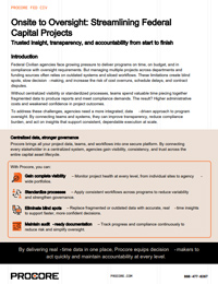 Onsite to Oversight: Streamlining Federal Capital Projects