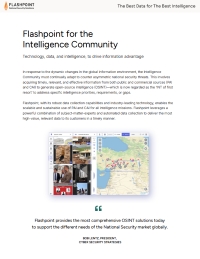 Flashpoint for the Intelligence Community