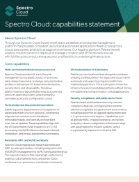 Spectro Cloud: Capabilities Statement